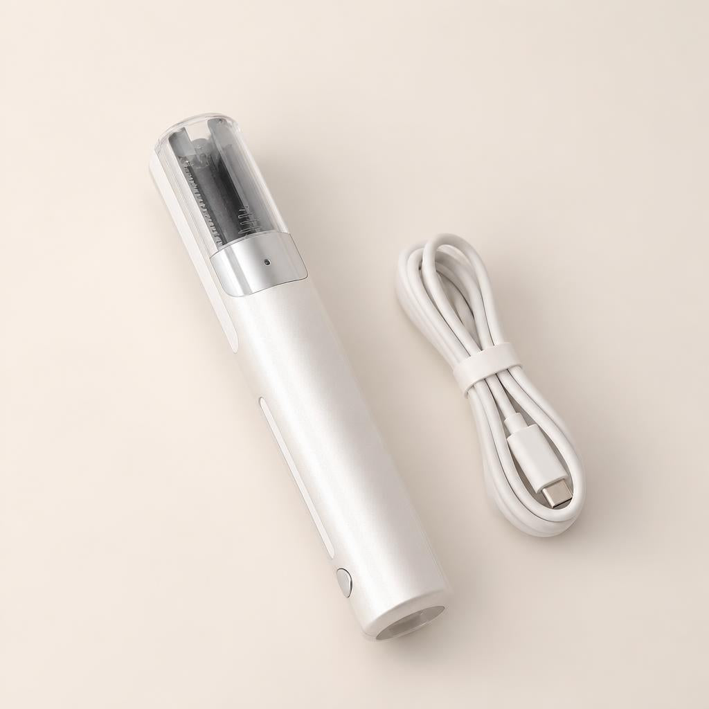 Recortador Nalvani y su cable de carga USB-C